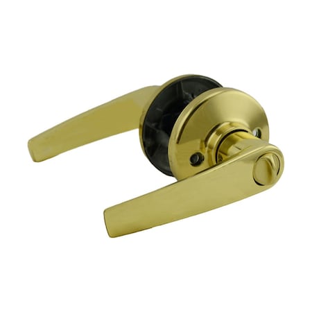 Kwikset Delta Lever Entry Door Lock with New Chassis and 6AL Latch and RCS Strike Bright Brass Finish 405DL-3V2